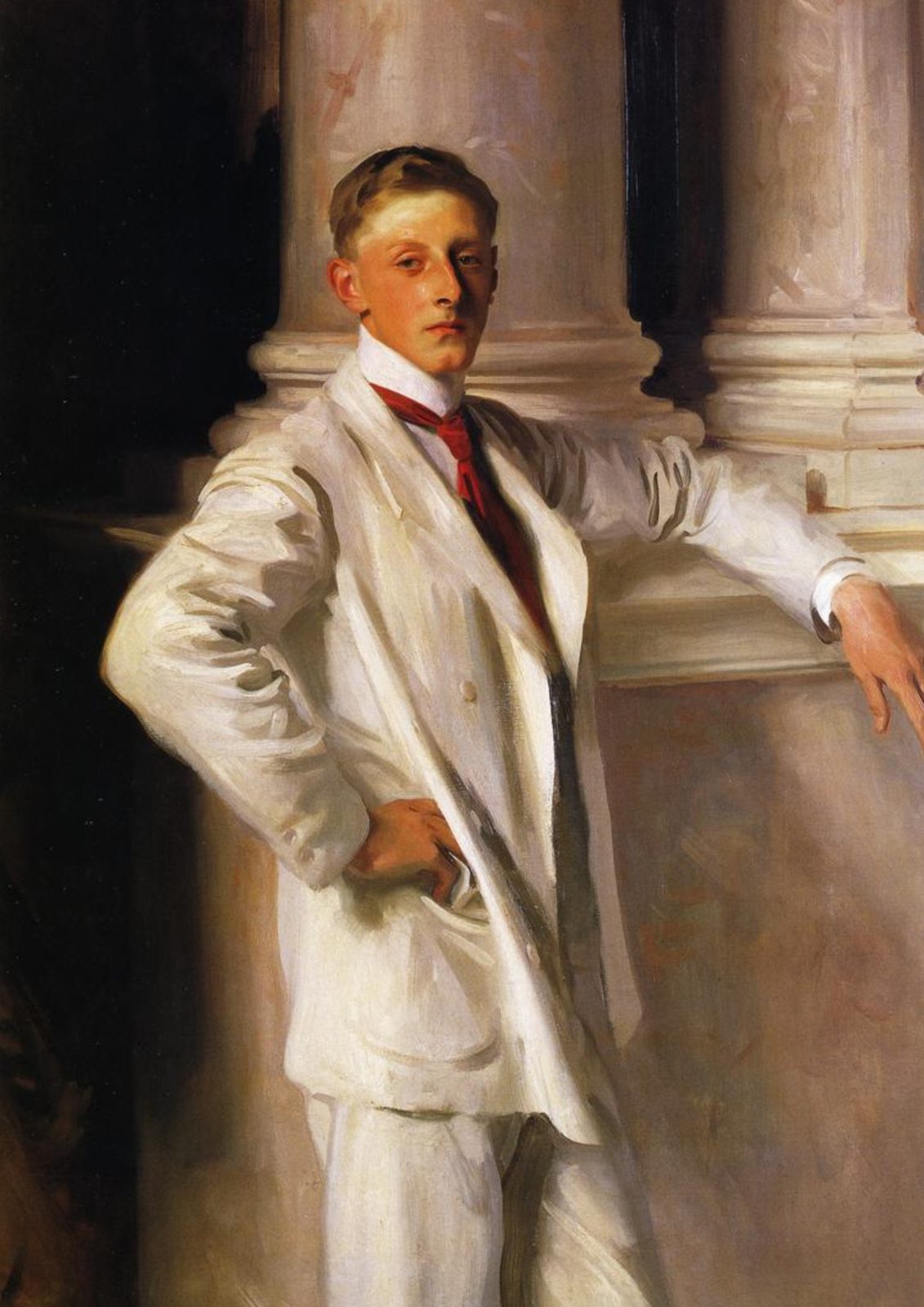 The Earl of Dalhousie by John Singer Sargent, 1900. A full-length portrait of a young aristocrat in dark clothes against a muted background.