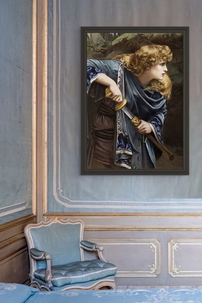 Imogen by Herbert Gustave Schmalz as a framed print in a living room